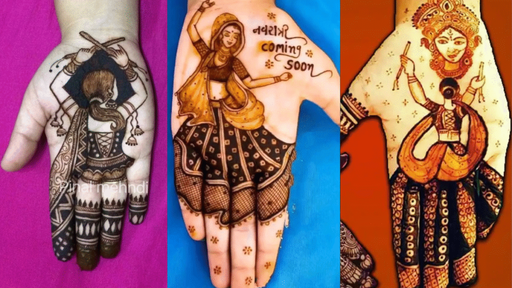 Navratri Unique Mehndi Design