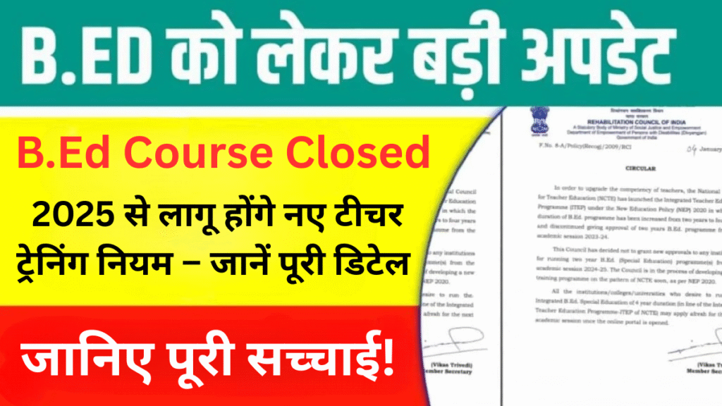 B.Ed Course Closed