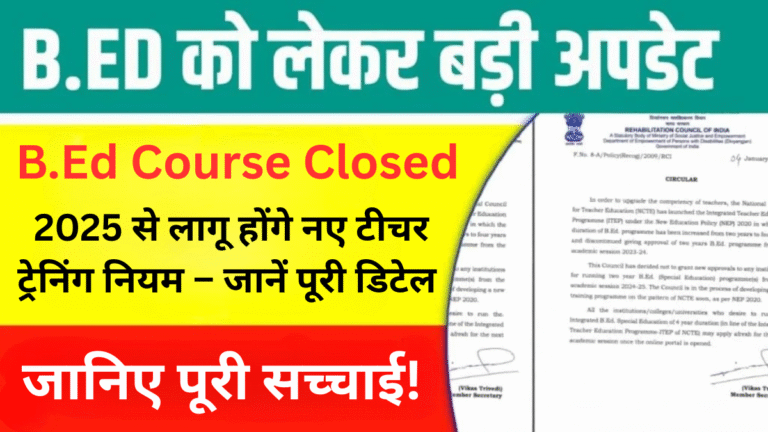 B.Ed Course Closed