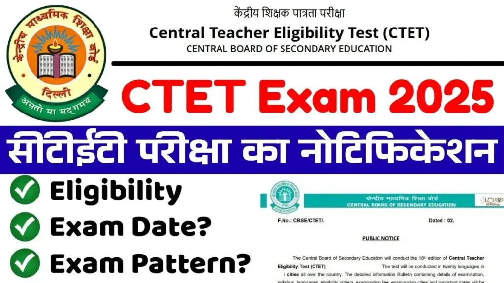 CTET Exam Notification 2025