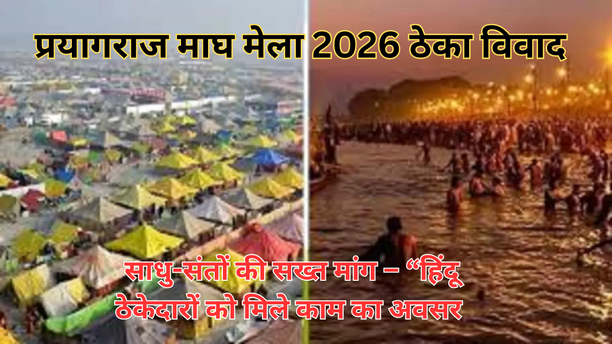 प्रयागराज माघ मेला 2026 ठेका विवाद