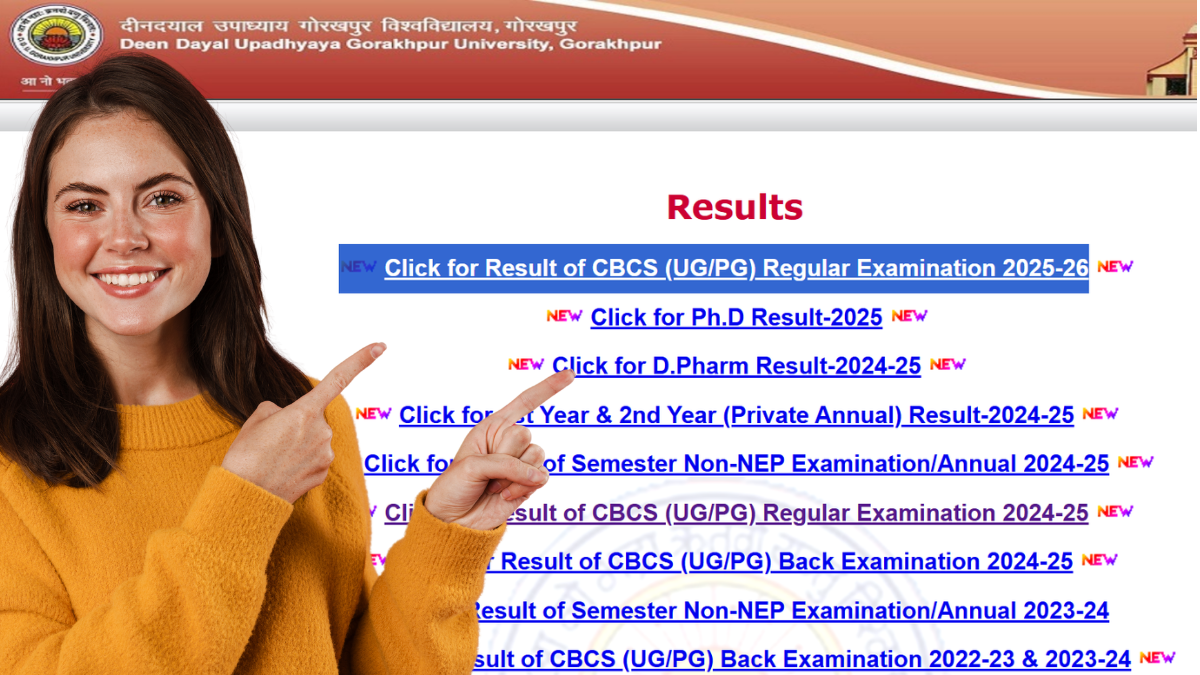 DDU Gorakhpur University Result 2025-26 OUT